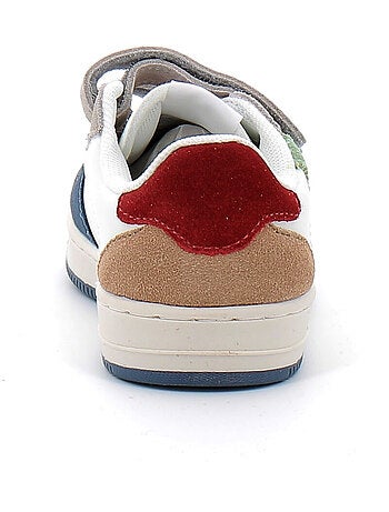 Basket à Scratch Pour Enfant Tiempo Scratch Cuir Fendu Multicolore