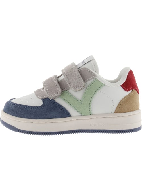 Basket à Scratch Pour Enfant Tiempo Scratch Cuir Fendu Multicolore - Kiabi
