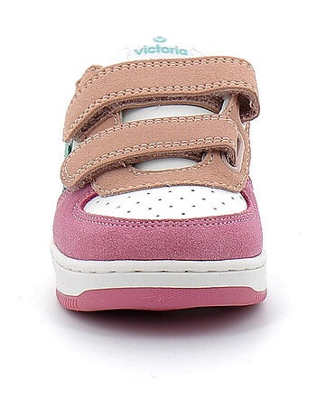 Basket à Scratch Pour Enfant Tiempo Scratch Cuir Fendu Multicolore