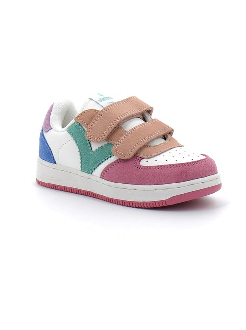Basket à Scratch Pour Enfant Tiempo Scratch Cuir Fendu Multicolore - Kiabi