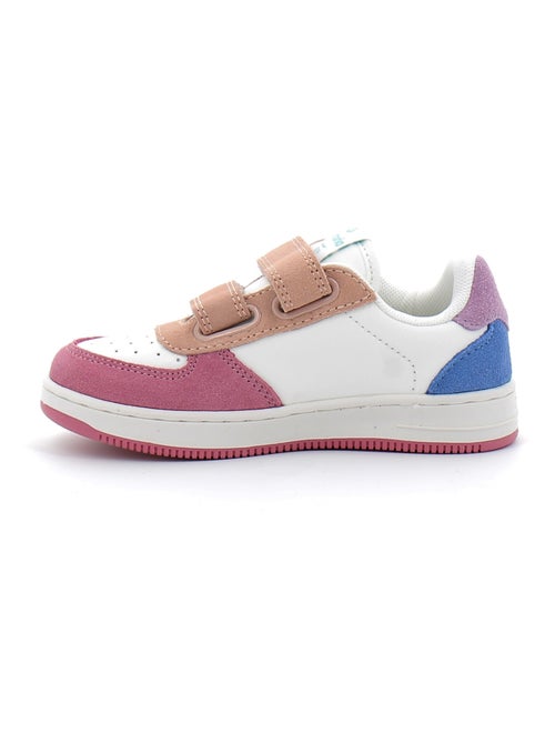 Basket à Scratch Pour Enfant Tiempo Scratch Cuir Fendu Multicolore - Kiabi
