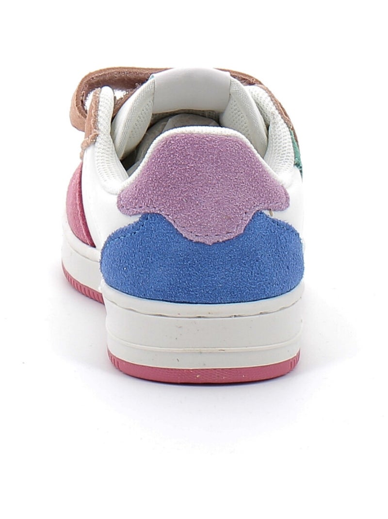 Basket à Scratch Pour Enfant Tiempo Scratch Cuir Fendu Multicolore Rose - Kiabi