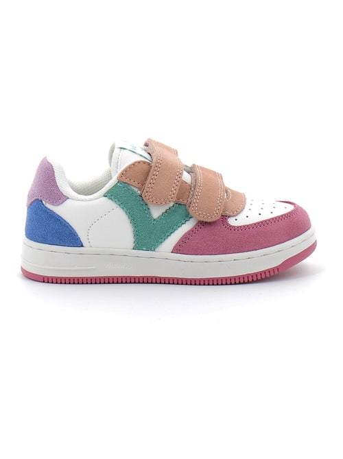 Basket à Scratch Pour Enfant Tiempo Scratch Cuir Fendu Multicolore - Kiabi