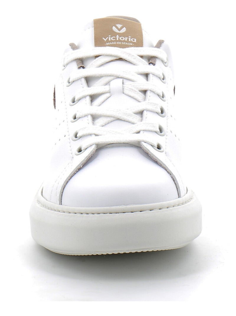 Basket à Talon Compensé Pour Femme Beige - Kiabi