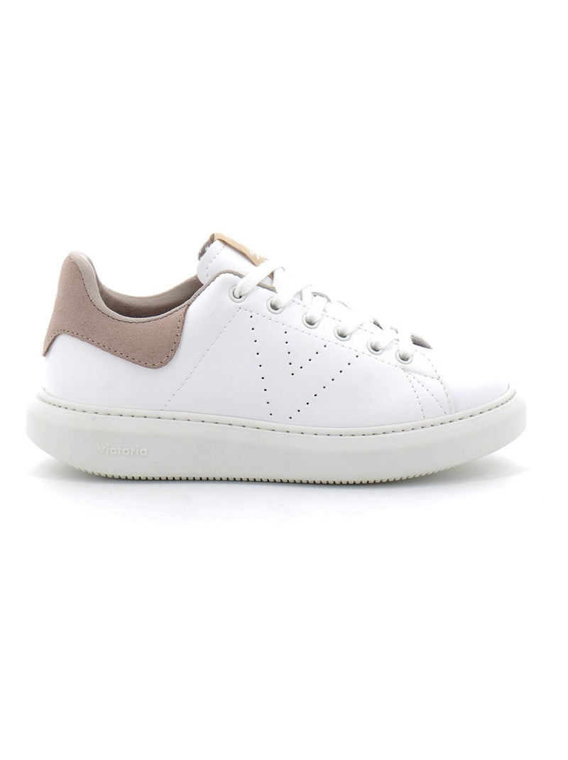 Basket à Talon Compensé Pour Femme Beige - Kiabi
