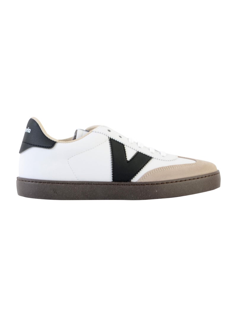Basket Basse à Lacet à Semelles Marron Pour Femme Blanc - Kiabi