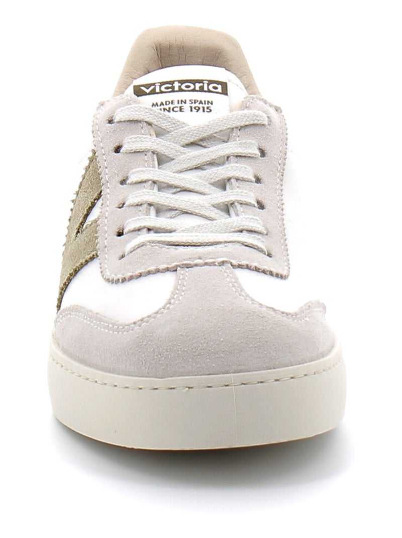 Basket Basse à Lacet Pour Femme Beige - Kiabi