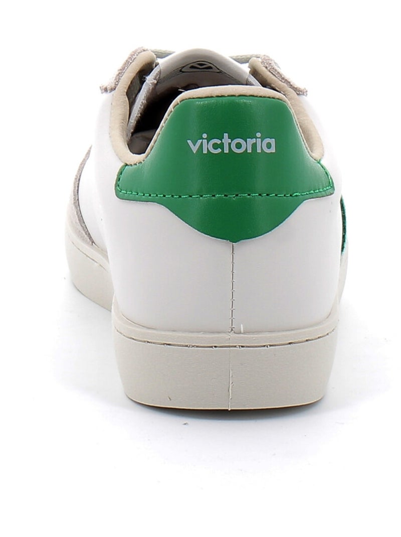 Basket Basse à Lacet Pour Femme Blanc Vert - Kiabi