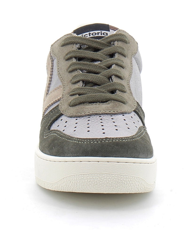 Basket Basse à Lacet Pour Femme Kaki - Kiabi