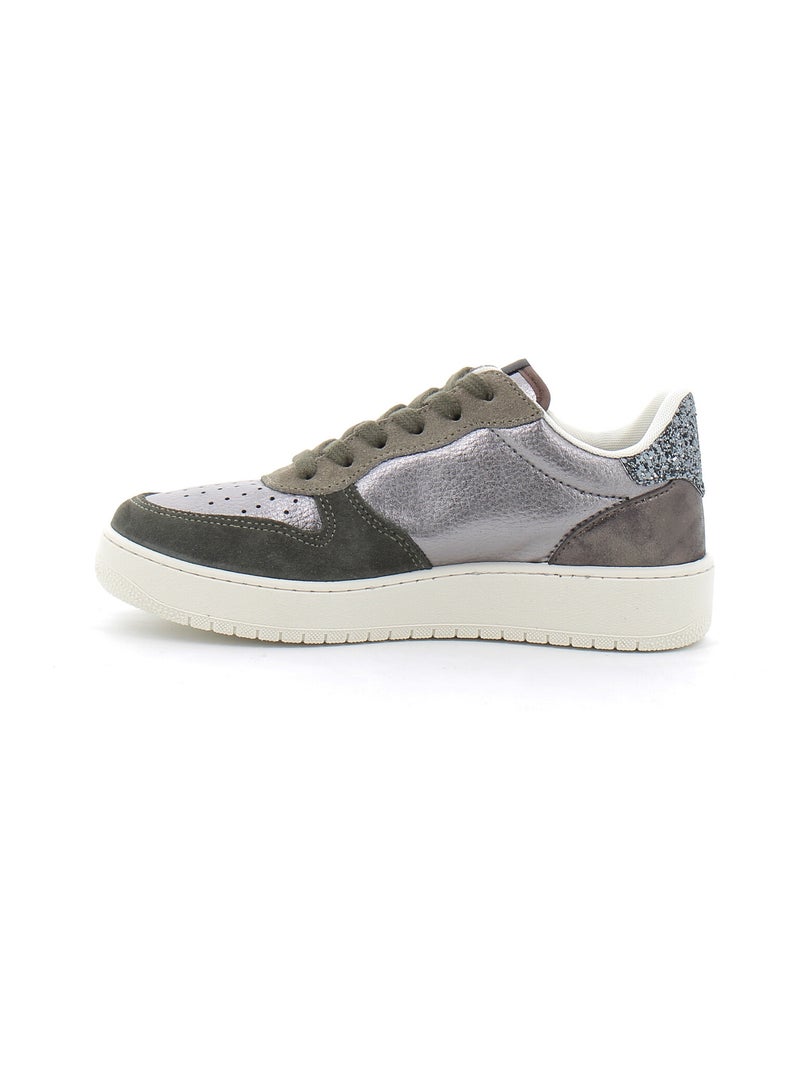 Basket Basse à Lacet Pour Femme Kaki - Kiabi