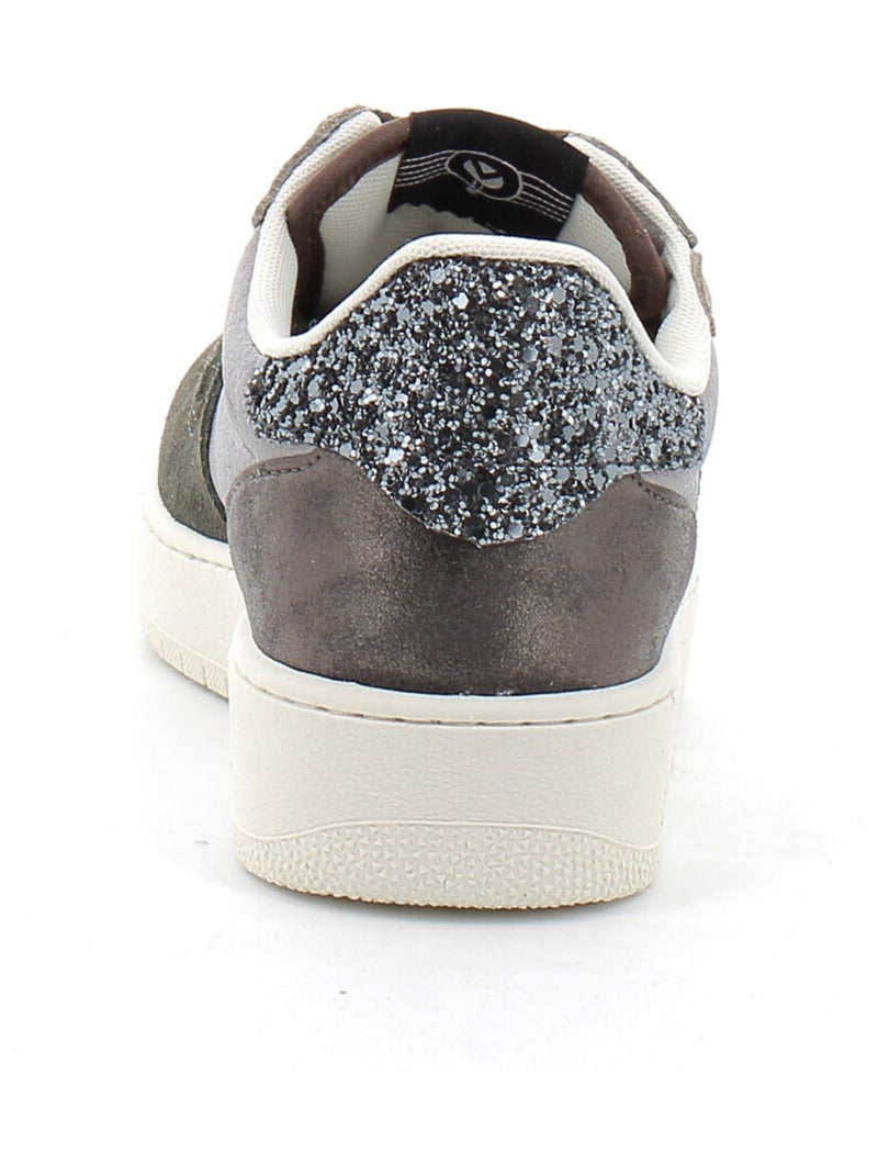Basket Basse à Lacet Pour Femme Kaki - Kiabi
