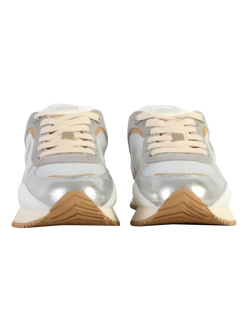 Basket Basse à Lacets Colmar Travis Plus Comet Argent - Kiabi