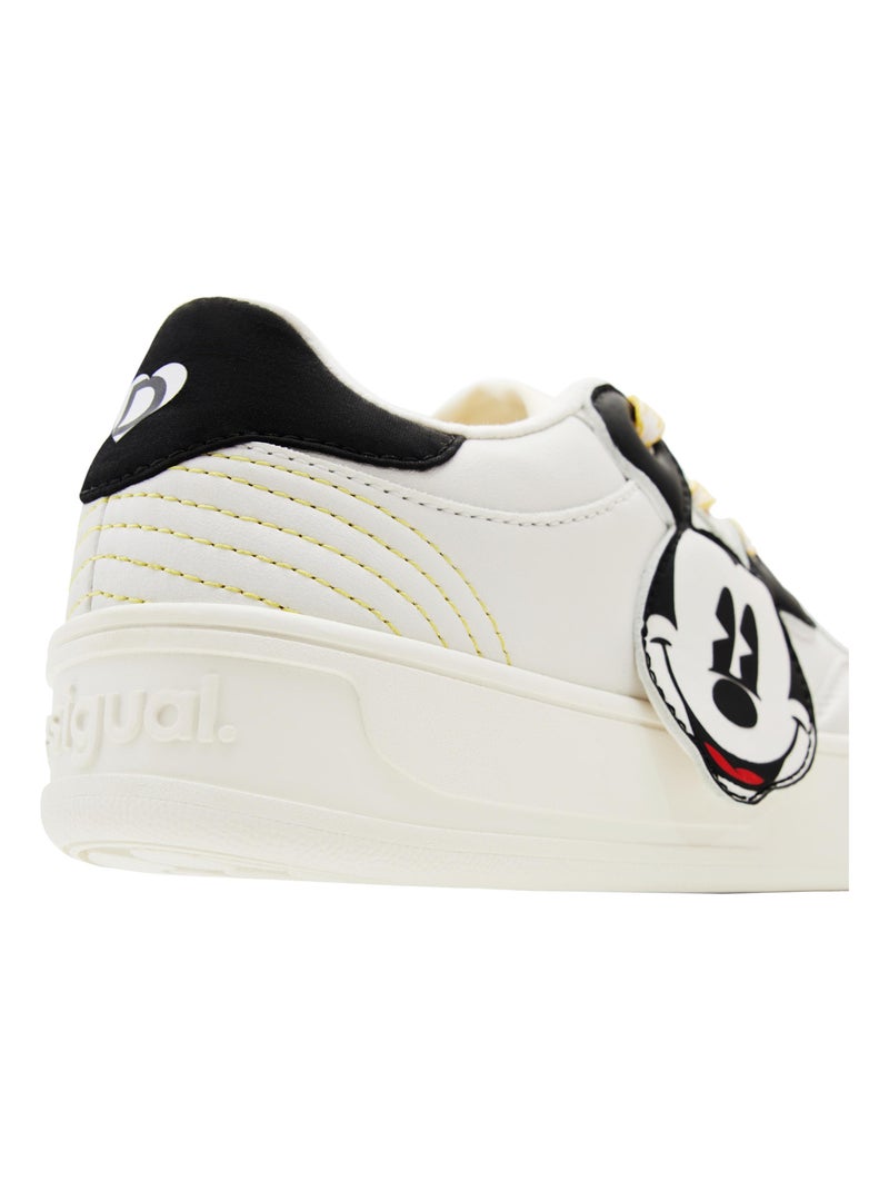 Basket Basse à Lacets Desigual Fancy Mickey Blanc - Kiabi