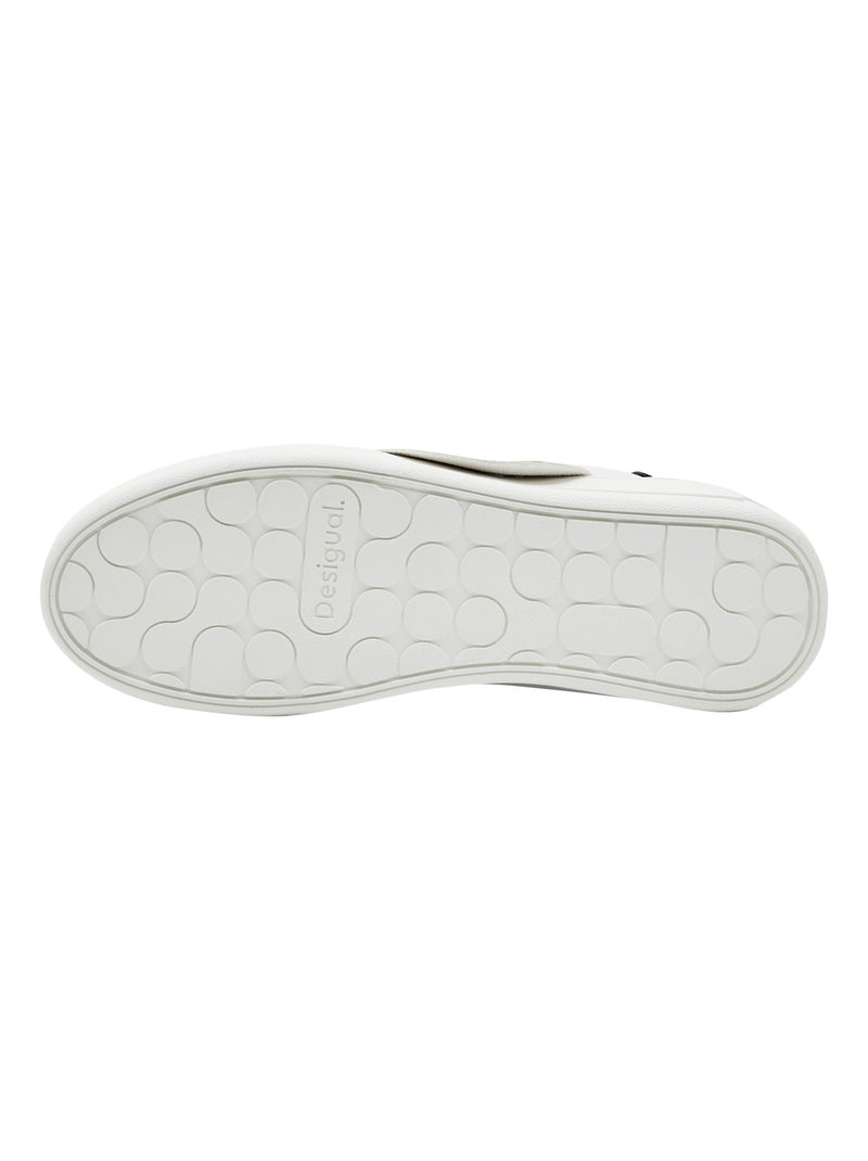 Basket Basse à Lacets Desigual New Fancy Smiley Blanc - Kiabi