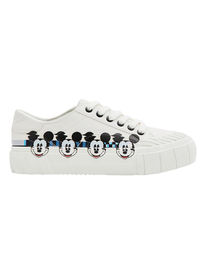 Basket Basse Lacets Desigual Street Mickey Blanc Kiabi