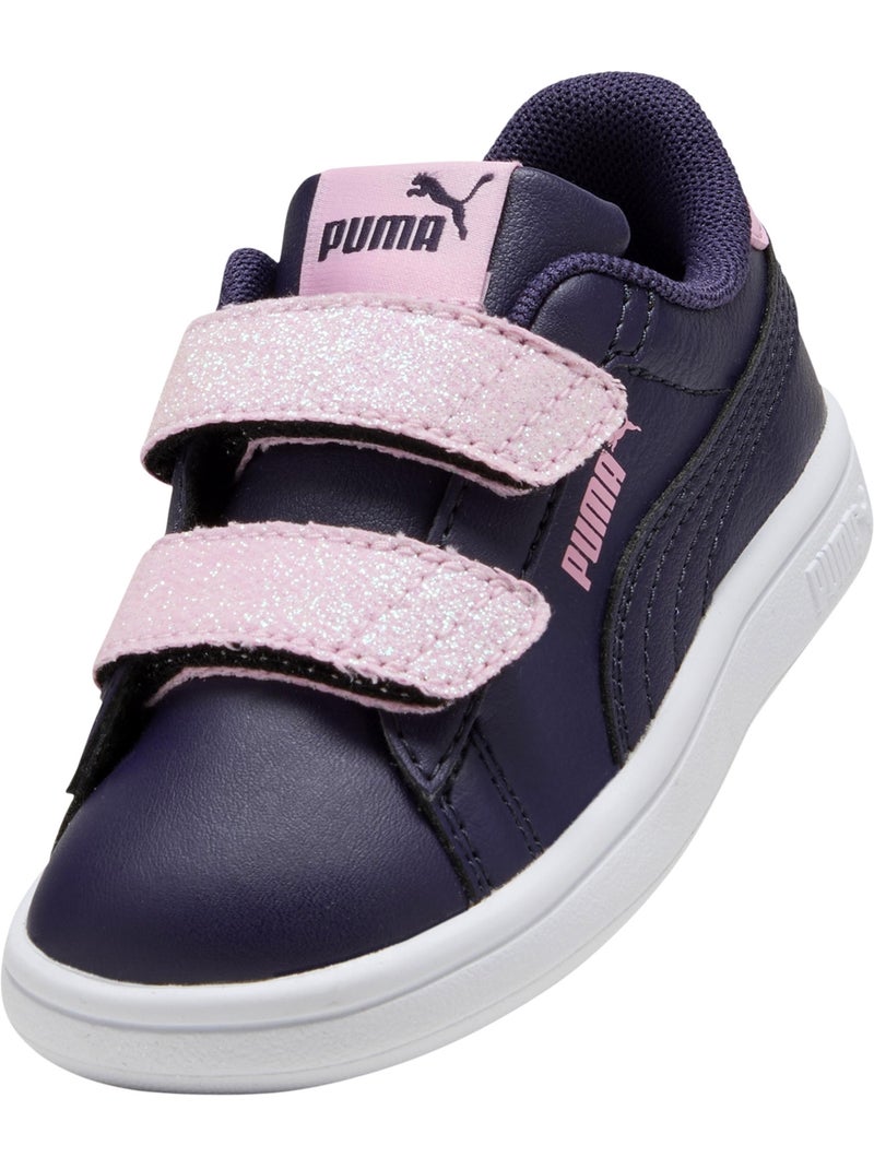 Basket Basse à Lacets Enfant Puma Smash3 0L Glttrvlcr V Inf Bleu - Kiabi
