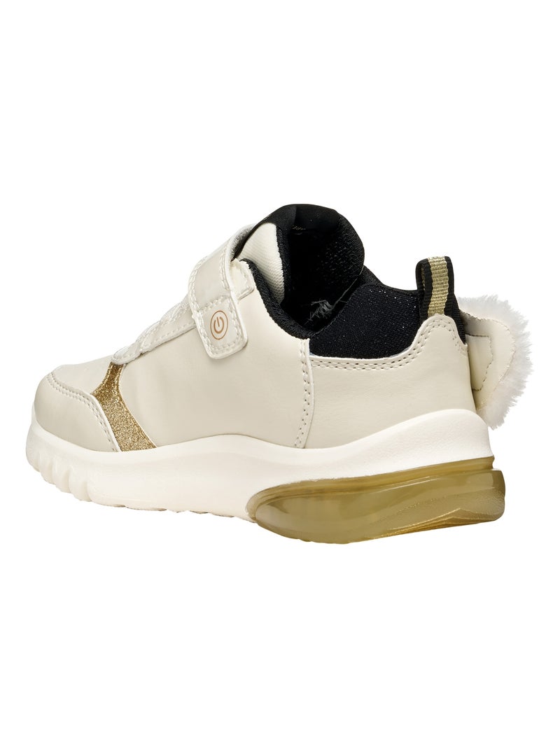Basket Basse à Lacets Et Scratch Geox Enfant Ciberdron Synt Blanc - Kiabi