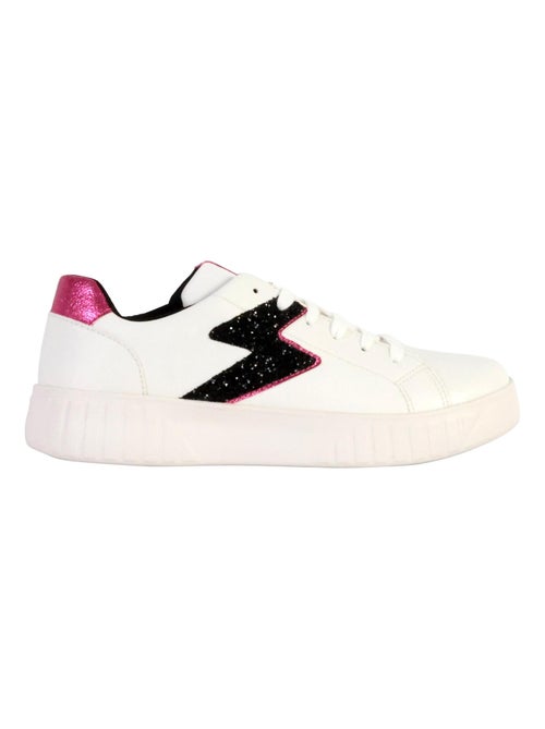 Basket Basse à Lacets Geox Junior Mikiroshi Synth.Lea - Kiabi