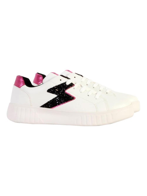 Basket Basse à Lacets Geox Junior Mikiroshi Synth.Lea - Kiabi