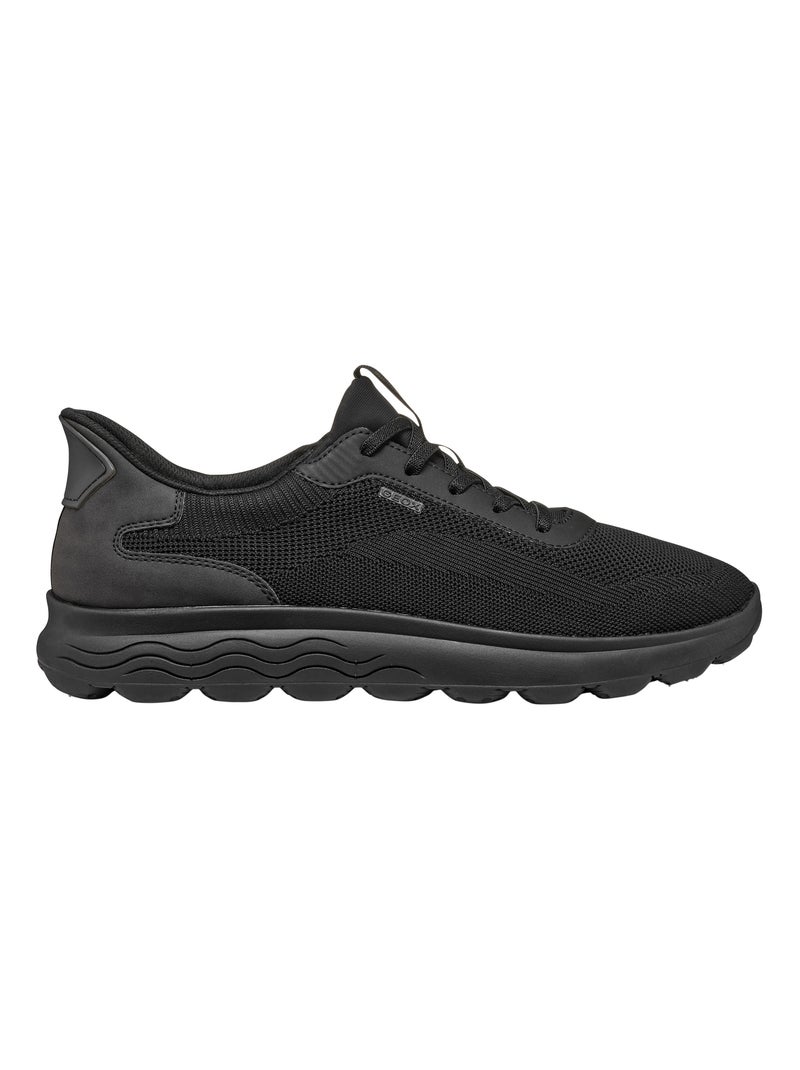 Basket Basse à Lacets Geox Spherica Plus  Knit.Te+Sy Noir - Kiabi