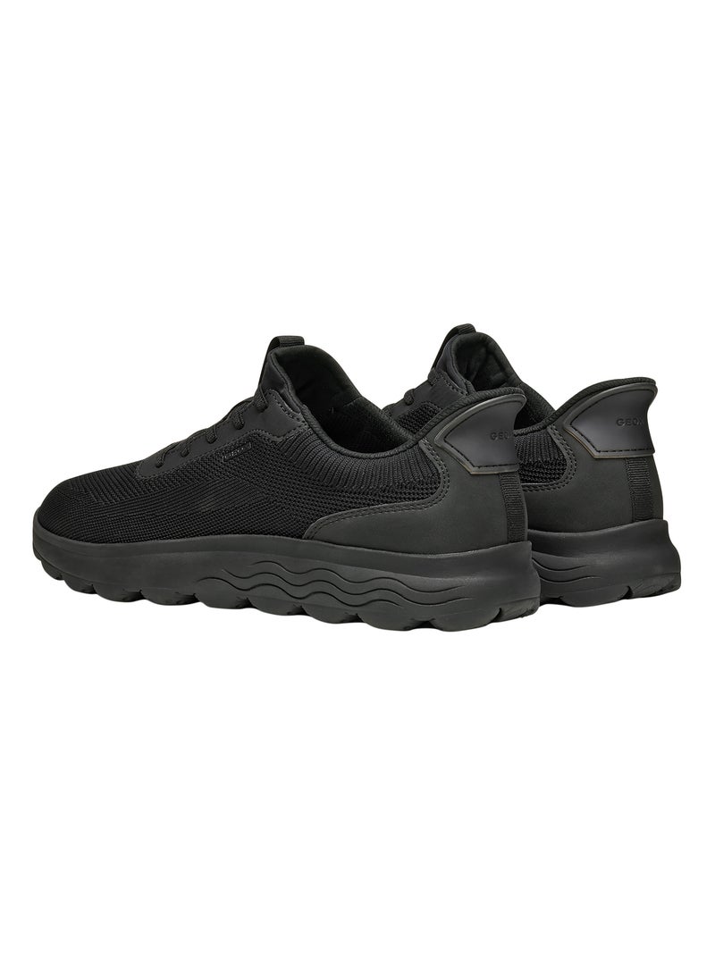 Basket Basse à Lacets Geox Spherica Plus  Knit.Te+Sy Noir - Kiabi