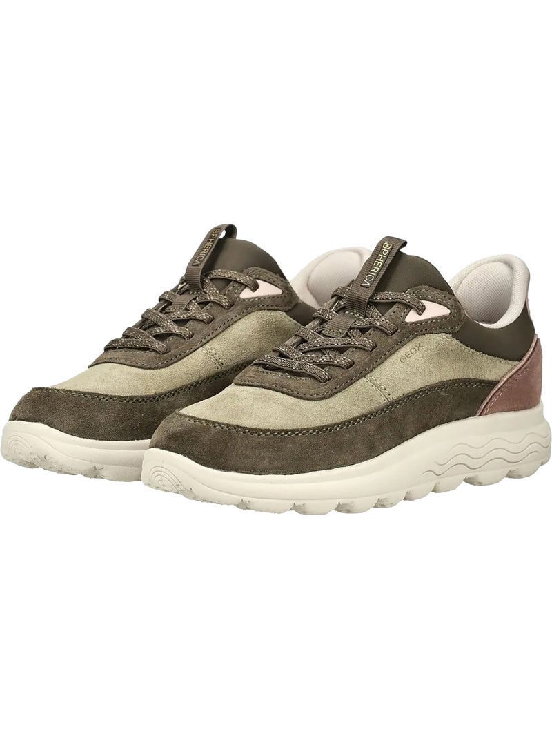 Basket basse à lacets geox spherica plus Vert - Kiabi