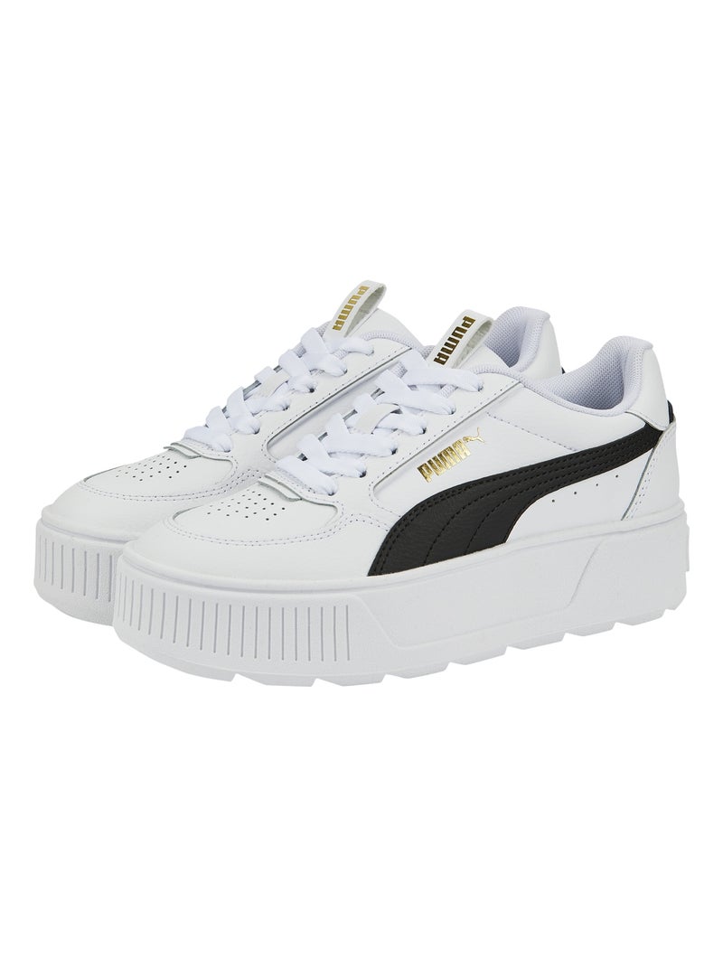 Basket Basse à Lacets Puma Juniors Karmen Rebelle Blanc Noir - Kiabi