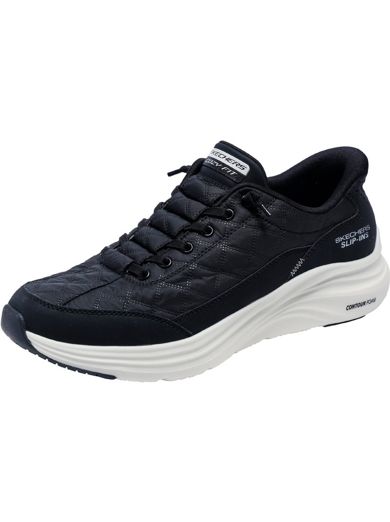 Basket Basse à Lacets Sckechers Contour Foam Cozy Fit Noir - Kiabi