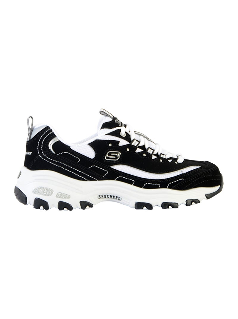 Basket Basse à Lacets Skechers D'Lites Biggest Fan Noir Blanc - Kiabi