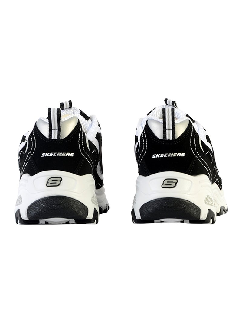Basket Basse à Lacets Skechers D'Lites Biggest Fan Noir Blanc - Kiabi