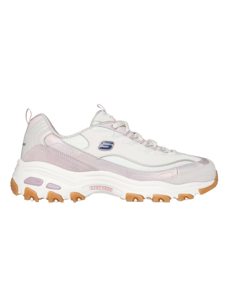 Basket Basse à Lacets Skechers D'Lites Dazzling Shine Rose clair - Kiabi