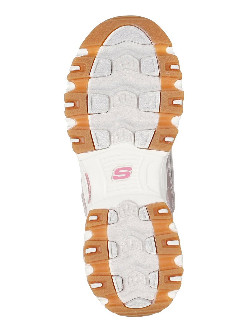 Basket Basse à Lacets Skechers D'Lites Dazzling Shine Rose clair - Kiabi
