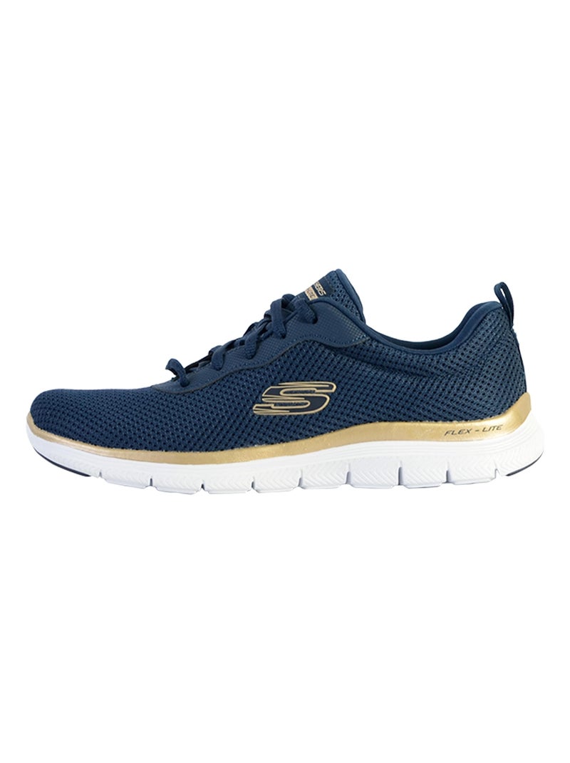 Basket Basse à Lacets Skechers Flex Appeal 4.0 Brilliant View Bleu marine - Kiabi