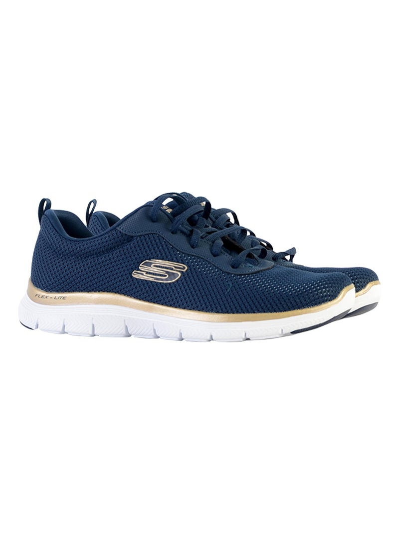 Basket Basse à Lacets Skechers Flex Appeal 4.0 Brilliant View Bleu marine - Kiabi