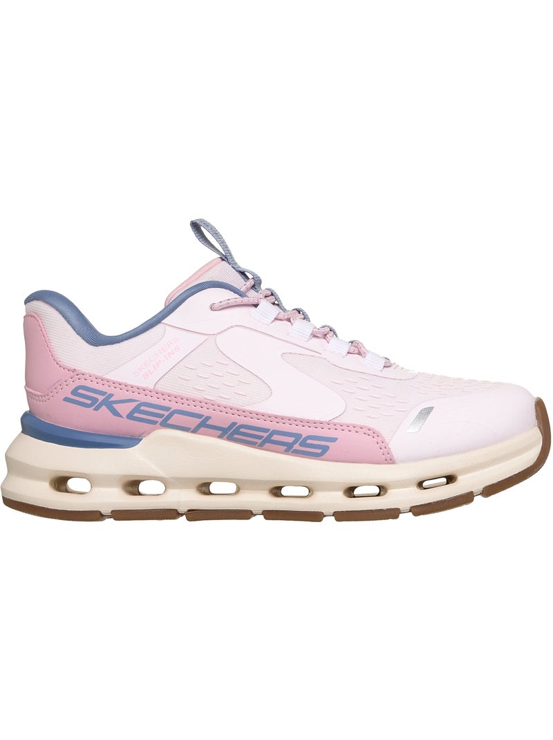 Basket Basse à Lacets Skechers Juniors Glide Step Vista Lane Rose - Kiabi