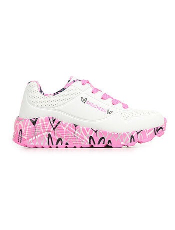 Basket Basse à Lacets Skechers Juniors Uno Lite-Lovely Luv