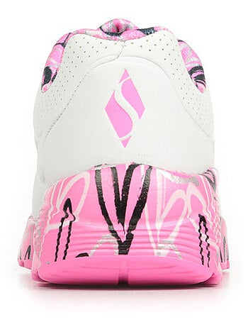 Basket Basse à Lacets Skechers Juniors Uno Lite-Lovely Luv