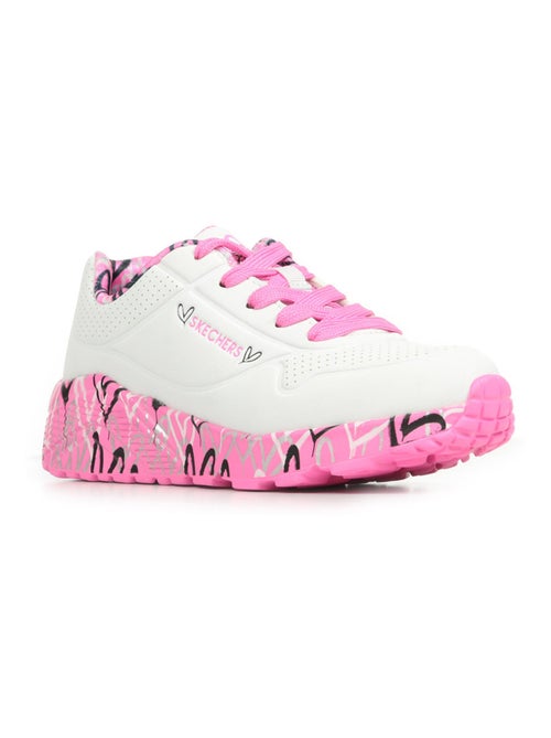 Basket Basse à Lacets Skechers Juniors Uno Lite-Lovely Luv - Kiabi