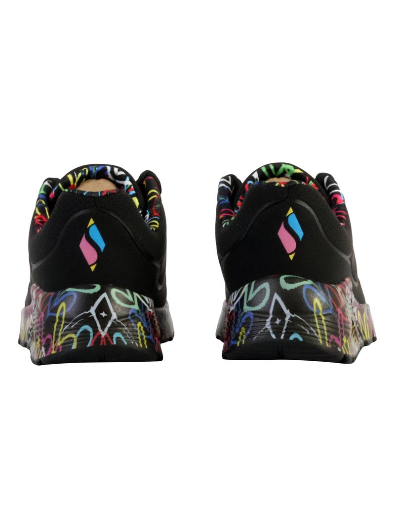 Basket Basse à Lacets Skechers Juniors Uno Lite-Lovely Luv Noir - Kiabi