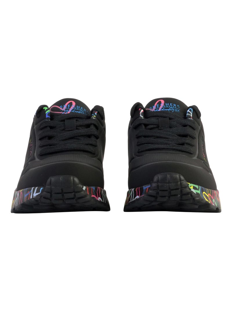 Basket Basse à Lacets Skechers Juniors Uno Lite-Lovely Luv Noir - Kiabi