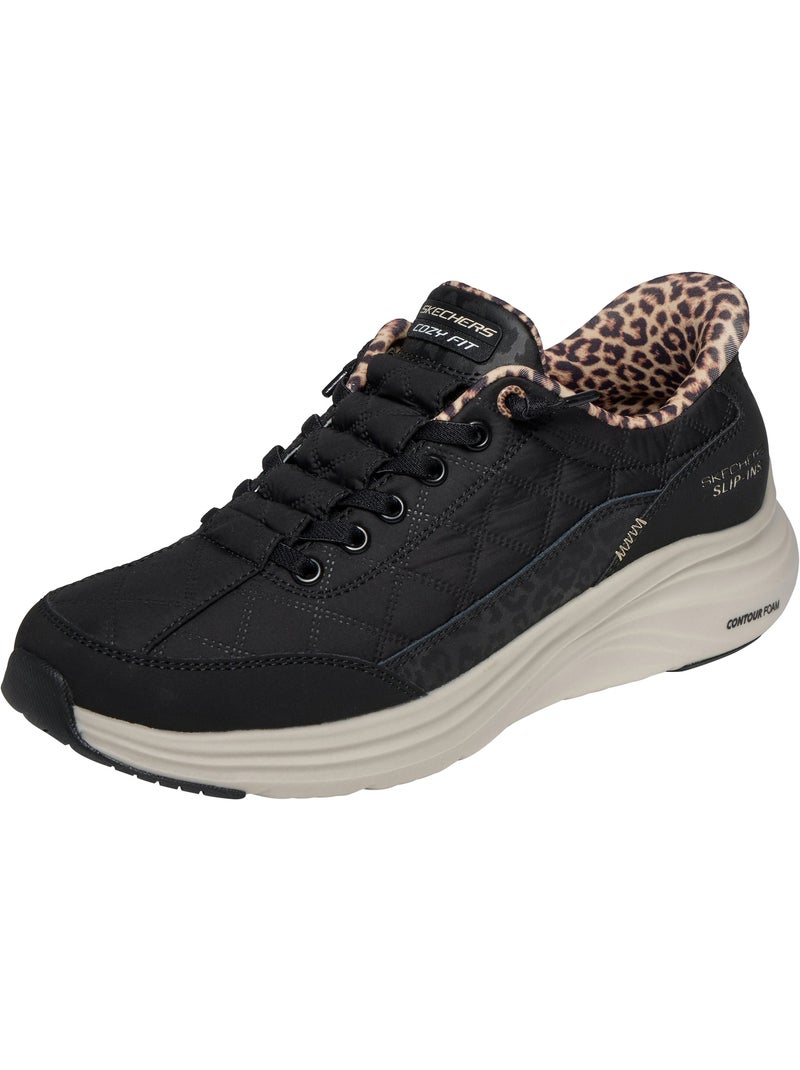 Basket basse à lacets skechers leopard dream Noir - Kiabi