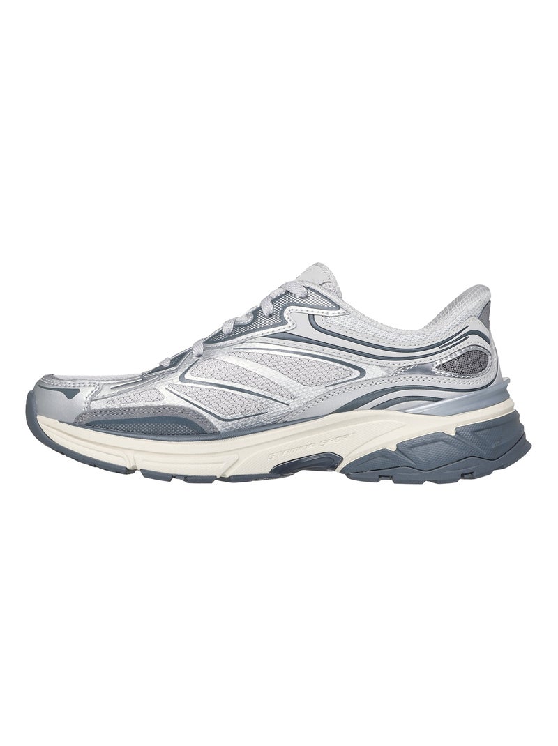 Basket Basse à Lacets Skechers Stamina Sport Argent - Kiabi