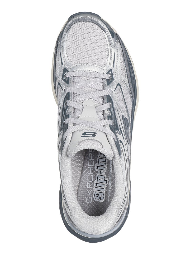 Basket Basse à Lacets Skechers Stamina Sport Argent - Kiabi