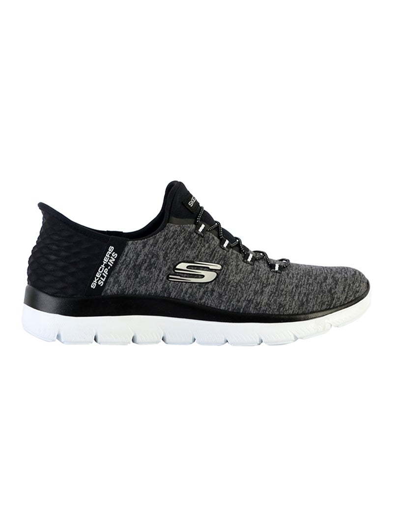 Basket Basse à Lacets Skechers Summits Dazzling Haze Noir Blanc - Kiabi