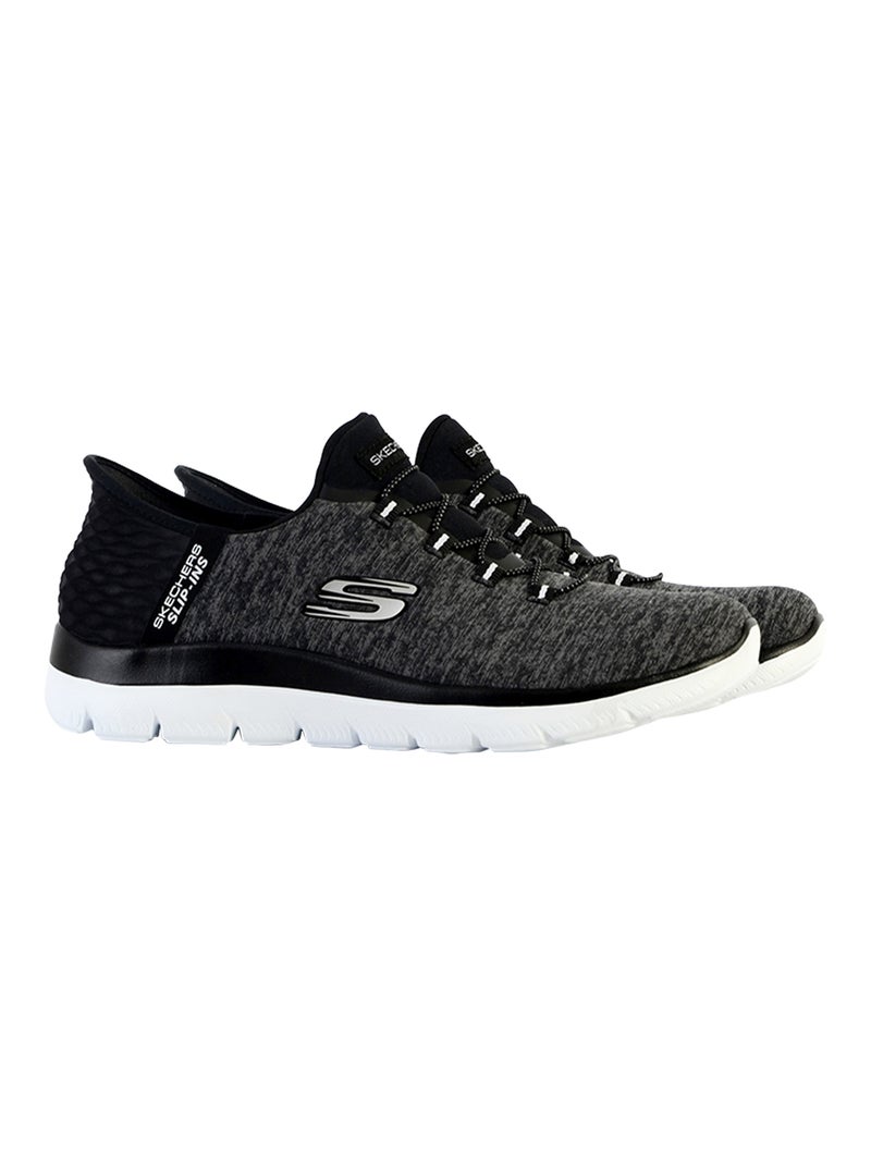 Basket Basse à Lacets Skechers Summits Dazzling Haze Noir Blanc - Kiabi