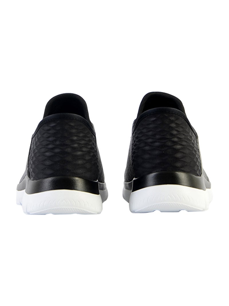 Basket Basse à Lacets Skechers Summits Dazzling Haze Noir Blanc - Kiabi