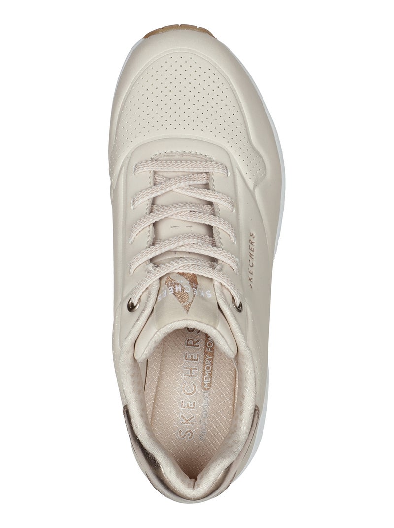 Basket Basse à Lacets Skechers Uno Shimmer Away Blanc - Kiabi