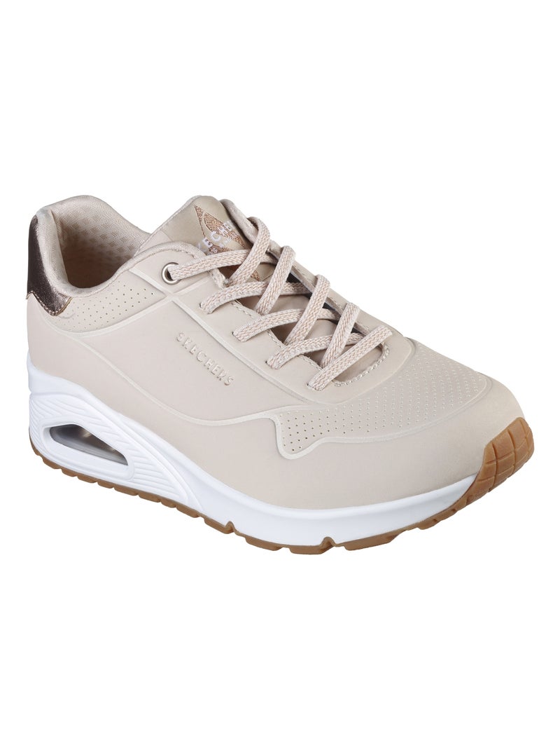 Basket Basse à Lacets Skechers Uno Shimmer Away Blanc - Kiabi