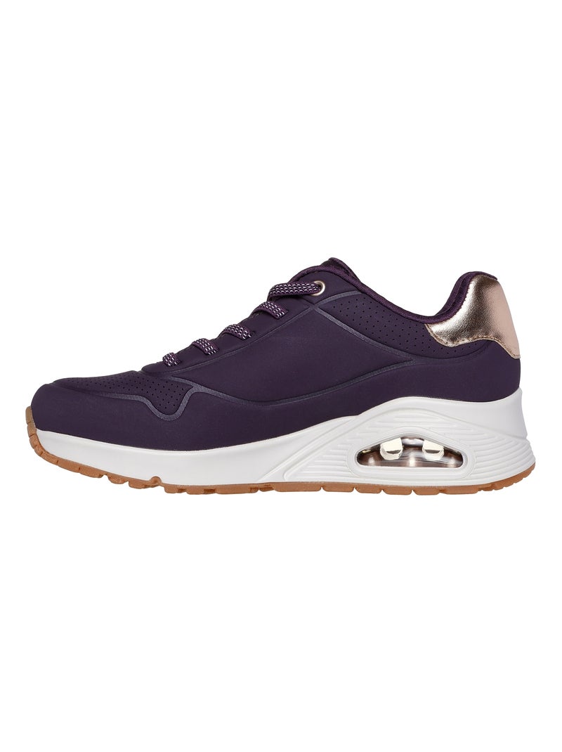 Basket Basse à Lacets Skechers Uno Shimmer Away Violet foncé - Kiabi