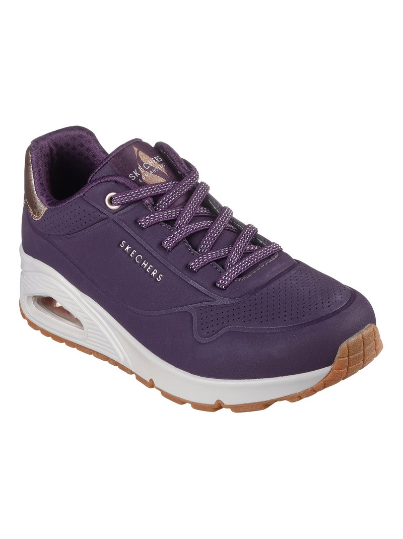 Basket Basse à Lacets Skechers Uno Shimmer Away Violet foncé - Kiabi